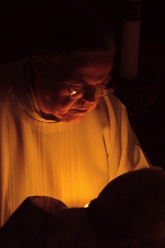 Candle-lit Easter Vigil.